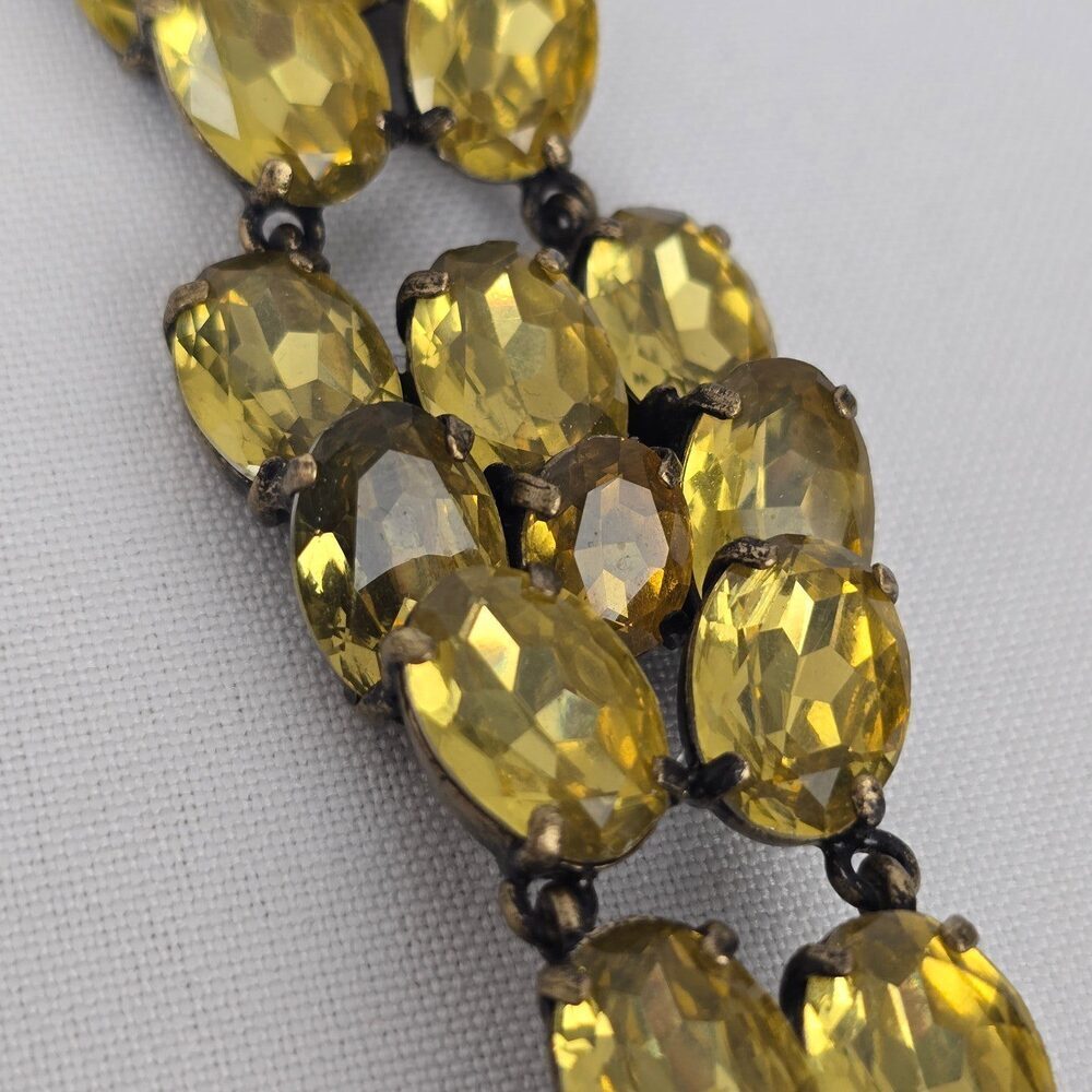 J Crew Yellow Rhinestone Bracelet - Picture 3 of 7